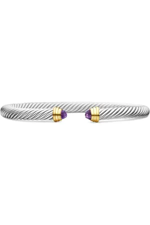 David Yurman 14kt yellow gold and sterling Classic Cable bracelet (5mm)