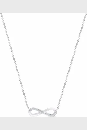 De Beers 18kt white gold Infinity diamond necklace