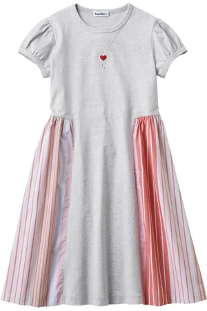 Familiar Heart-motif cotton midi dress