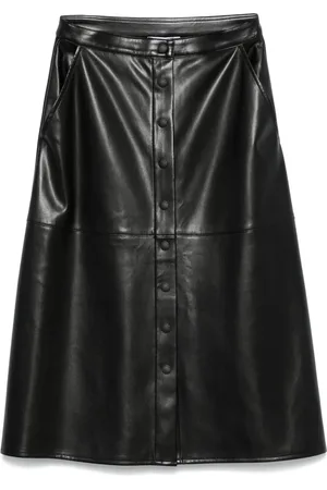Patrizia Pepe Faux-leather midi skirt
