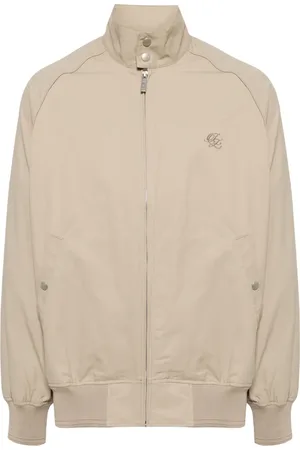 Izzue Logo-embroidery gabardine bomber jacket