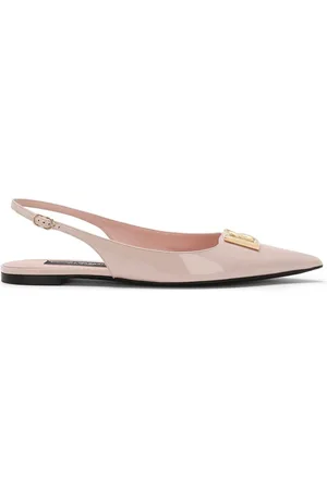 Dolce & Gabbana DG leather slingback ballerina shoes