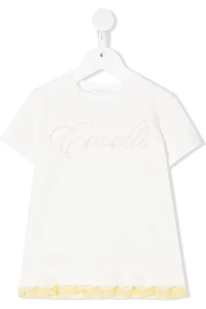 Roberto Cavalli Embroidered logo cotton T-shirt
