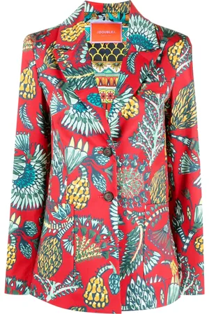 La DoubleJ 24/7 floral-print single-breasted blazer