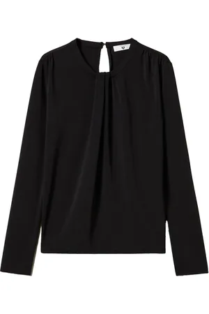 Twin-Set Drape-detailing jersey blouse