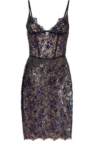 Dsquared2 Floral-lace corset dress