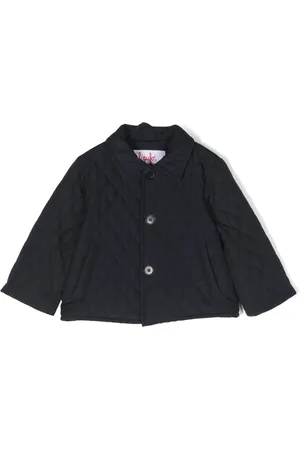 Il gufo Logo-embroidered quilted shirt jacket