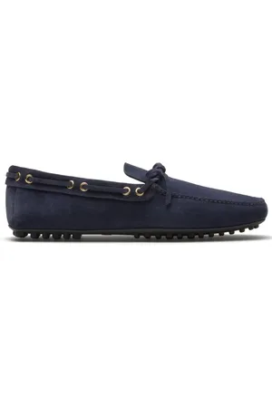CAR SHOE Bow-detail suede driving shoes