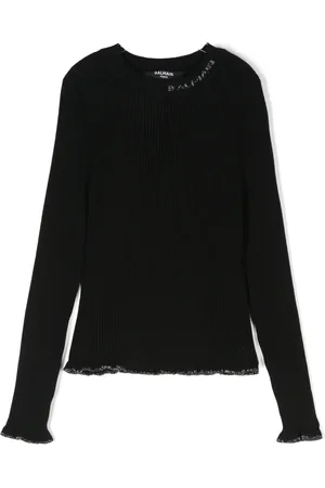 Balmain Intarsia-knit logo sweater