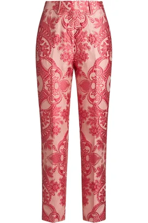 Etro Paisley-jacquard cigarette trousers