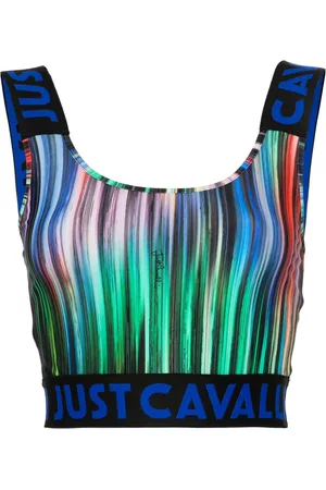 Roberto Cavalli Ikat-print crop top