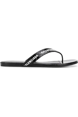 Balenciaga Crocodile effect all-over logo sandals