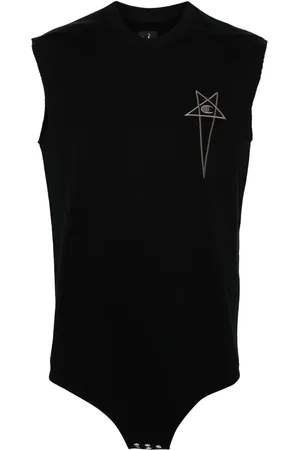 Rick Owens Logo-embroidered jersey bodysuit