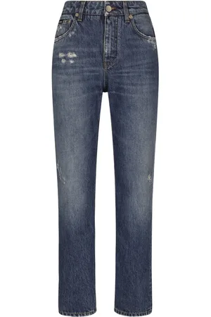 Dolce & Gabbana Logo-plaque straight-leg jeans