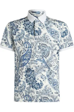 Etro Paisley-print cotton polo shirt