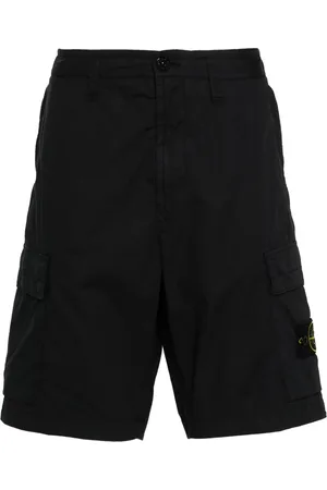 Stone Island Compass-badge cotton cargo shorts