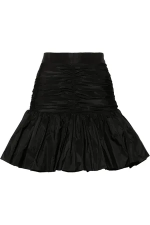 Patou Ruffled faille mini skirt