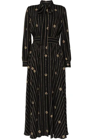 Elie saab Metallic pinstripe dress