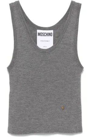 Moschino Logo-lettering tank top