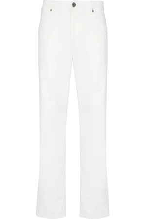 Balmain Logo-embroidered straight-leg jeans
