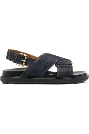 Marni Criss-cross denim sandals