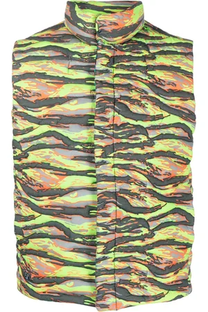 ERL Camouflage-print quilted puffer gilet