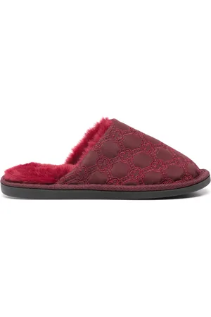 V°73 Logo-embroidered slippers