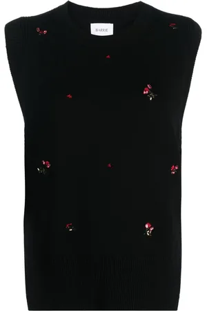 Barrie Floral-embroidery cashmere jumper