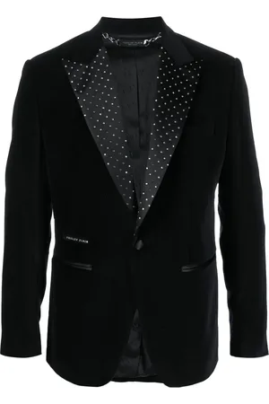 Philipp Plein Single-breasted velvet blazer