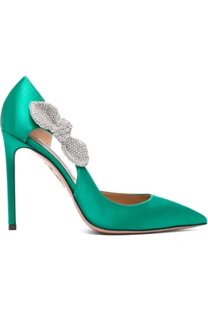 Aquazzura 105mm Very Bow Tie Crystal pumps