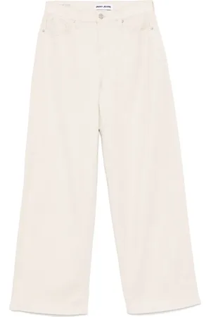DKNY High-rise metallic-coating jeans