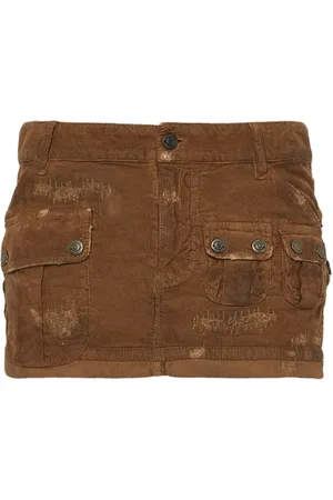 Dsquared2 Corduroy cargo mini skirt