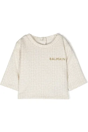 Balmain Monogram-pattern cotton sweatshirt
