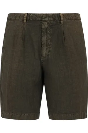 Boglioli Garment-dyed linen shorts