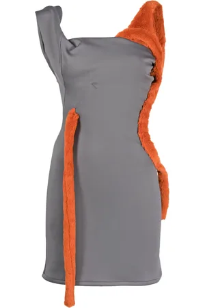 OTTOLINGER Faux-fur trim sleeveless minidress