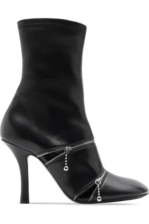 Burberry Peep leather ankle boots