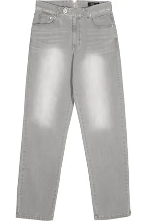 MAN ON THE BOON. Faded effect straight-leg jeans