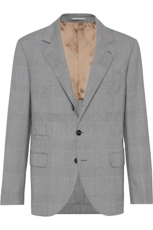 Brunello Cucinelli Check-print virgin-wool blazer