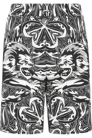 Philipp Plein Tribal Circus-print cotton shorts