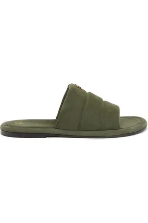 Giuseppe Zanotti Harmande logo-plaque suede slides