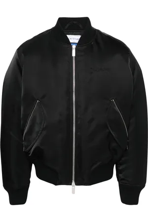 OFF-WHITE Logo-embroidered padded bomber jacket