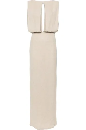 Ludovic De Saint Sernin Linen-blend maxi dress