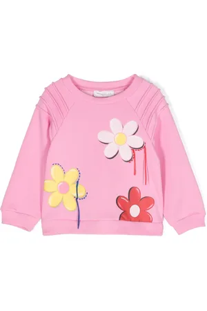 MONNALISA Floral-print crew-neck sweatshirt