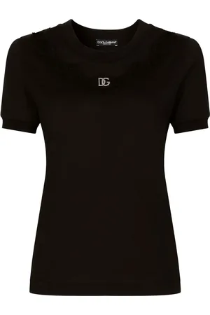 Dolce & Gabbana DG-logo lace-trim T-shirt
