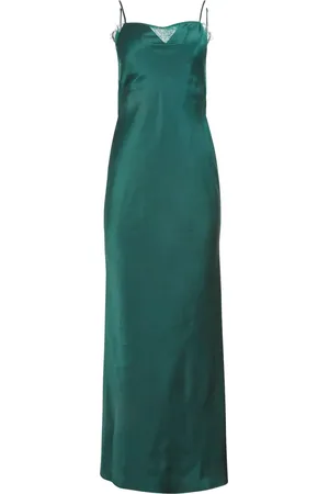 FLEUR DU MAL Long lace slip dress