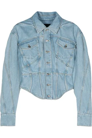 MUGLER Hooded denim jacket