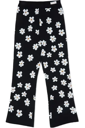Marni Floral-intarsia knit trousers
