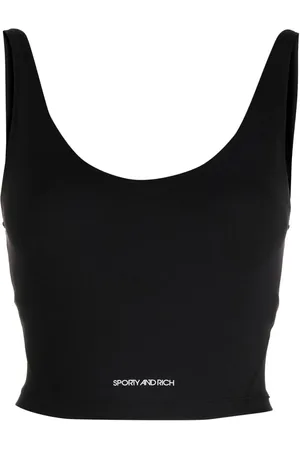 Sporty & Rich Logo-print cropped top