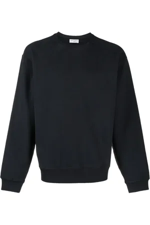 Saint Laurent Logo-embroidered jersey-fleece sweatshirt