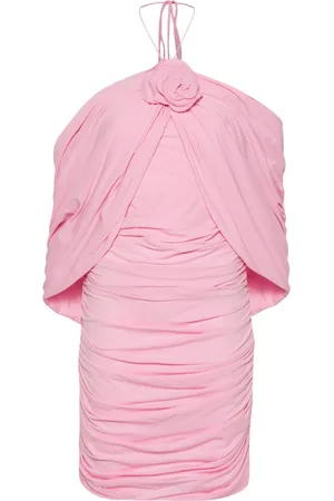 MAGDA BUTRYM Flower-appliqu?? ruched mini dress